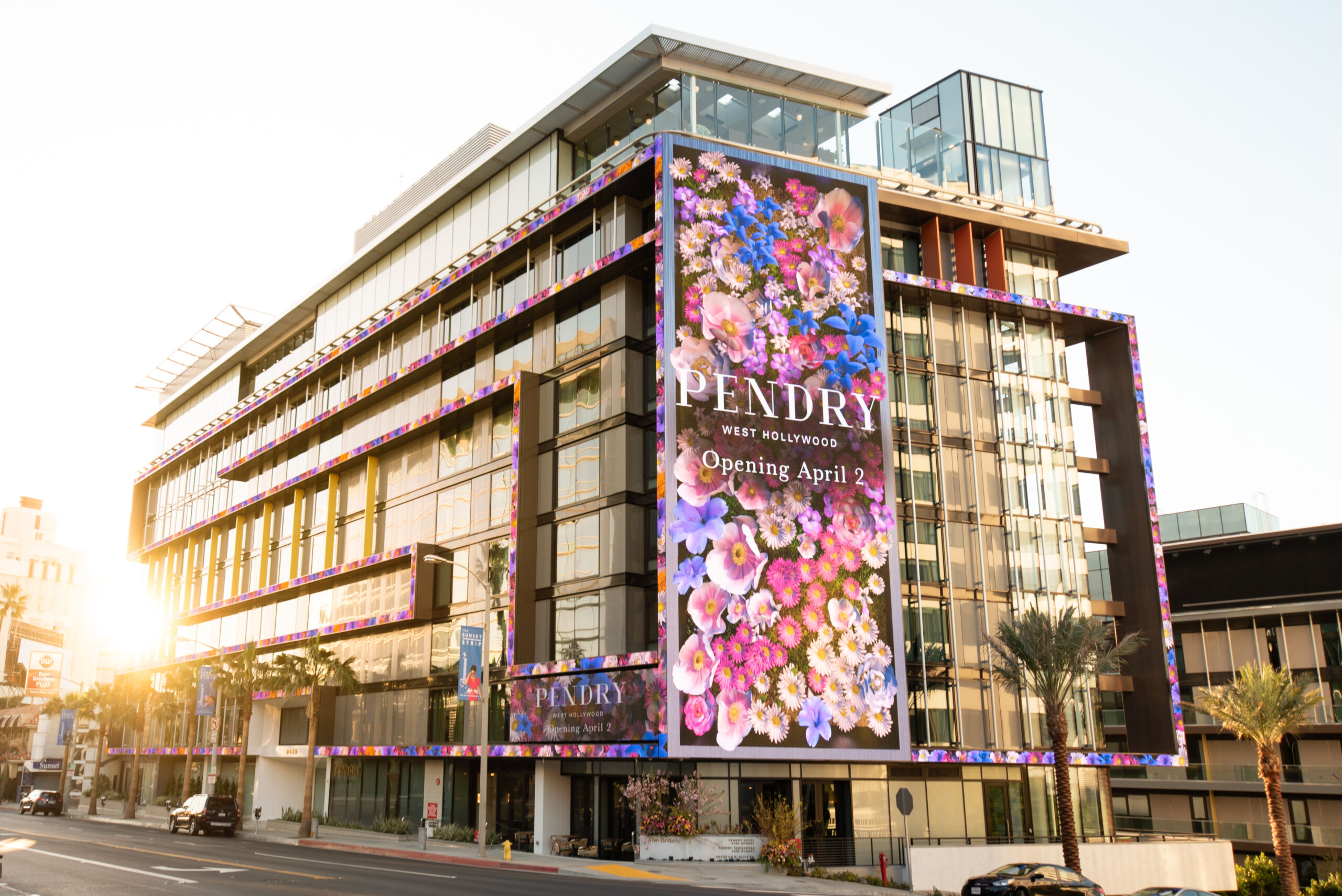 Exterior shot of Pendry West Hollywood hotel