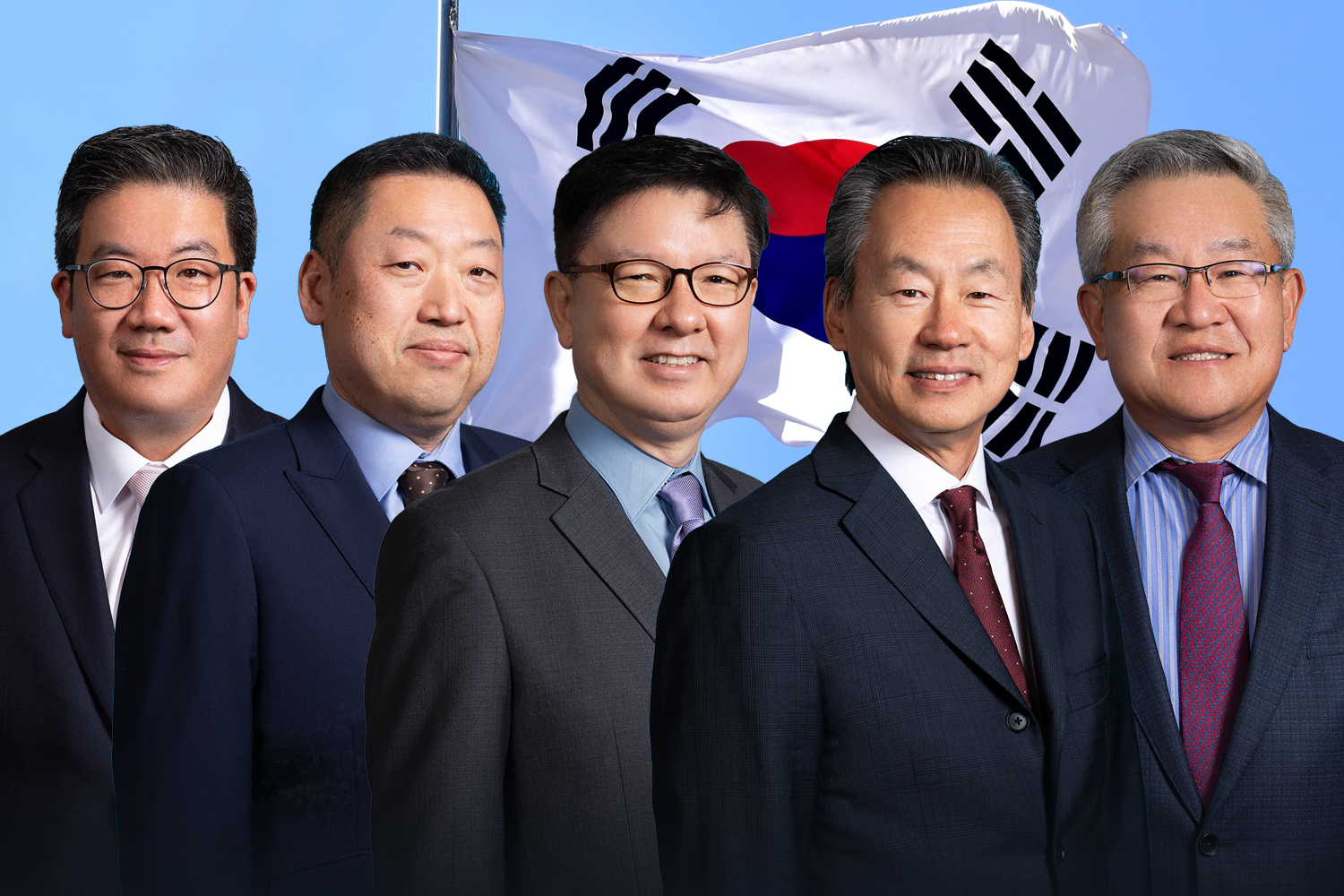 Portraits of top officers from the Korean American Dental Association
