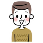 Illustration of a man with a brown sweater on.